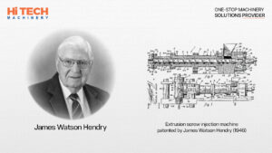 American inventor James Watson Hendry created the first extrusion screw injection machine